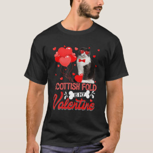Lustiger schottischer Faltohrkater ist mein Valent T-Shirt