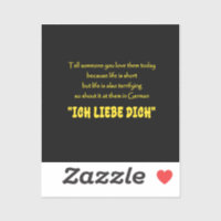 Lustiger Schrei deine Liebe auf Deutsch heraus