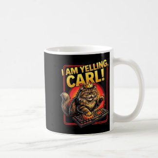 Lustiger schreiender Carl süßer Katzen-Meme für Mä Kaffeetasse