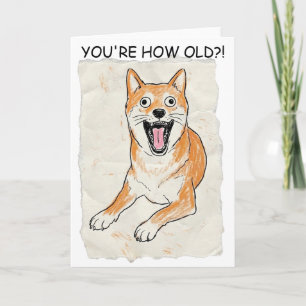 Lustiger schreiender Shiba Inu - Innere Chaos-Krei Karte