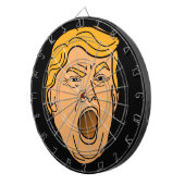 Lustiger schreiender verärgerter Donald Trump Dartscheibe (Vorderseite rechts)