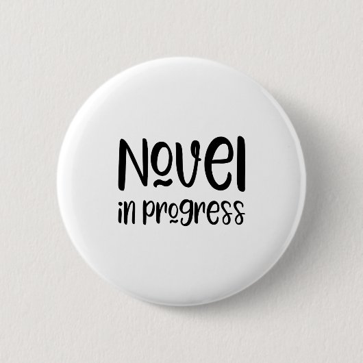 Lustiger Schriftsteller-Slogan Button (Vorderseite)