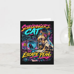 Lustiger Schrödingers Katze Fluchtplan Wissenschaf Karte