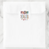 Lustiger Schrott-Händler Scrapbooking Runder Aufkleber (Tasche)