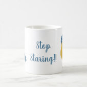 Lustiger Schuhschnabel Stop Staring Kaffeetasse (Mittel)