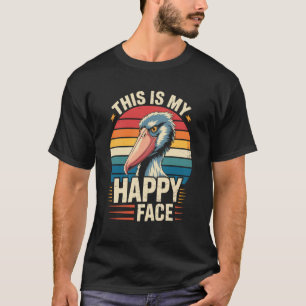 Lustiger Schuhschnabel Storch Vogel Glückliches Ge T-Shirt