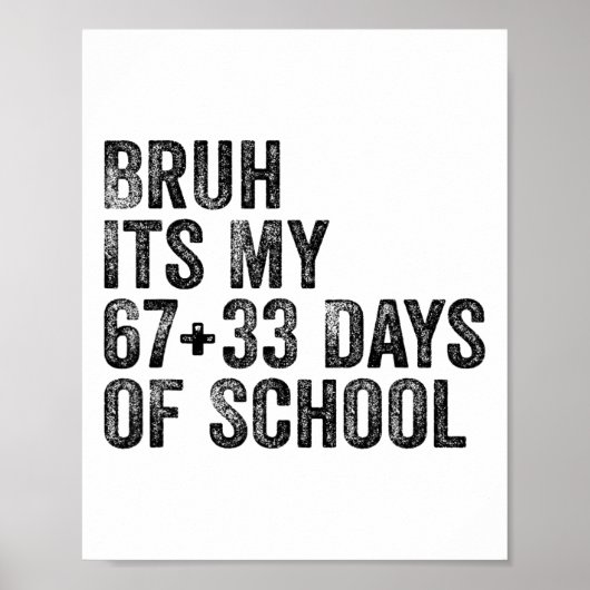 Lustiger Schulcountdown Schüler Lehrer Klassenzimm Poster (Vorne)