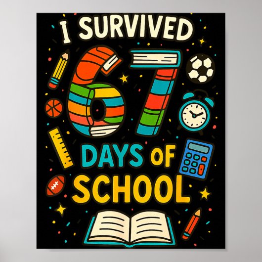 Lustiger Schule Sechs Sieben Meme Schüler Lehrer W Poster (Vorne)