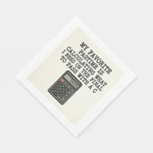 Lustiger Schüler-Abschlussprüfungs-Taschenrechner- Serviette (Ecke)