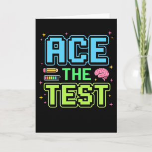 Lustiger Schüler-Test-Bestehe den Test Level Up Te Karte