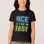 Lustiger Schüler-Test-Bestehe den Test Level Up Te Tri-Blend Shirt (Vorderseite)
