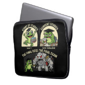 Lustiger Schülerfrosch Abschlussprüfung Level Boss Laptopschutzhülle (Vorderseite Links)
