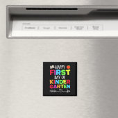 Lustiger Schullehrer Schüler Glücklich Erster Tag Magnet (In Situ (Geschirrspüler))