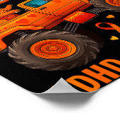 Lustiger Schwarm ADHD-Bewusstseins-T-Rex-Monstertr Poster (Ecke)