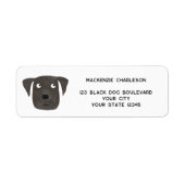 Lustiger schwarzer Hund personalisierte Rücksendea (Vorne)