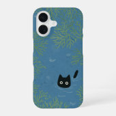 Lustiger schwarzer Katzen-Handyhülle iPhone 16 Hülle (Rückseite)