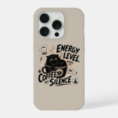 Lustiger schwarzer Katzenkaffee iPhone 15 Pro Hüll Hülle (Rückseite)