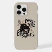 Lustiger schwarzer Katzenkaffee iPhone 15 Pro Max Hülle (Rückseite)