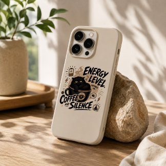 Lustiger schwarzer Katzenkaffee iPhone 16 Pro Max  Hülle
