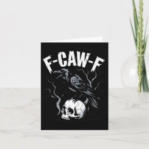 Lustiger schwarzer Krähen-Schädel F-caw-f Erwachse Karte