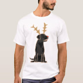 Lustiger schwarzer Labrador mit T-Shirt (Vorderseite)