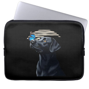 Lustiger schwarzer Labrador Retriever Lab Hund Bes Laptopschutzhülle