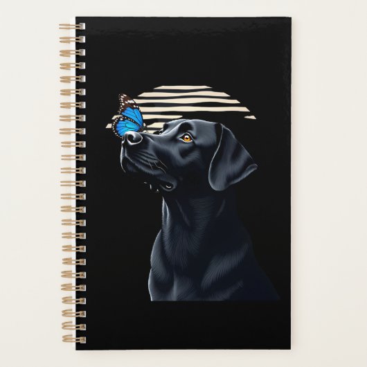 Lustiger schwarzer Labrador Retriever Lab Hund Bes Planer (Vorderseite)
