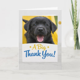 Lustiger schwarzer Labradormischling Dankeschön-Ka Dankeskarte