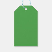 Lustiger schwarzer Mops mit Weihnachtsmannmütze un Geschenkanhänger (Rückseite)