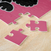 Lustiger schwarzer Pudel-Welpen-HundeCartoon Puzzle (Seite)