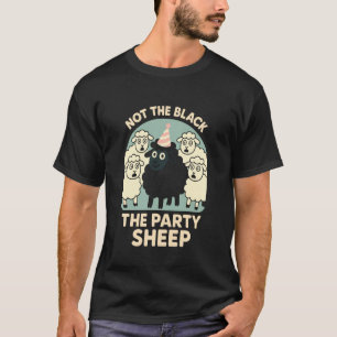 Lustiger schwarzer Schaf-Cousin Quirlige Familie A T-Shirt