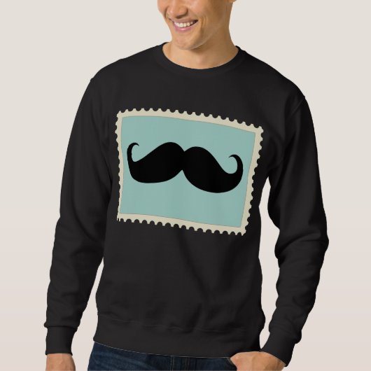Lustiger schwarzer Schnurrbart 2 Sweatshirt (Vorderseite)