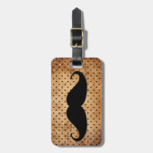 Lustiger schwarzer Schnurrbart Gepäckanhänger (Vorderseite vertikal)