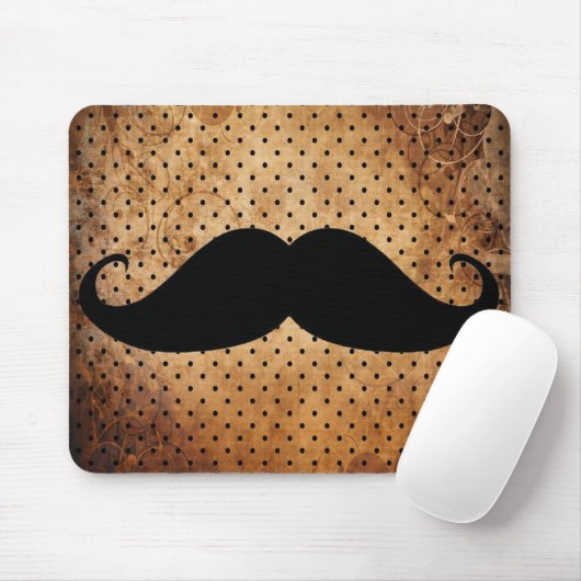 Lustiger schwarzer Schnurrbart Mousepad (Mit Mouse)