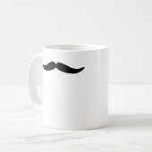 Lustiger schwarzer Schnurrbart oder Schnurrbart Kaffeetasse (Vorderseite Links)