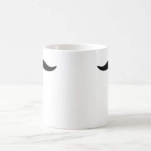 Lustiger schwarzer Schnurrbart oder Schnurrbart Kaffeetasse (Mittel)