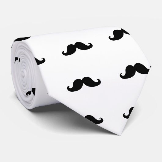 Lustiger schwarzer Schnurrbart-Spaß Krawatte (Gerollt)