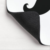 Lustiger schwarzer Schnurrbart-Spaß Mousepad (Ecke)