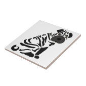 Lustiger schwarzer Shar Pei Hundeabstrakte Kunst Fliese (Seite)