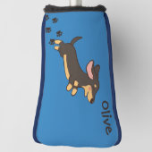 Lustiger schwarzer Tannendachshund Golf Headcover (Rotieren 90)