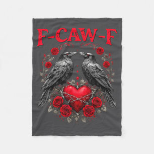 Lustiger schwarzer Vogel F-caw-f Anti Valentinstag Fleecedecke