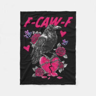 Lustiger schwarzer Vogel F-caw-f Anti Valentinstag Fleecedecke