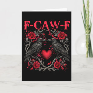 Lustiger schwarzer Vogel F-caw-f Anti Valentinstag Karte
