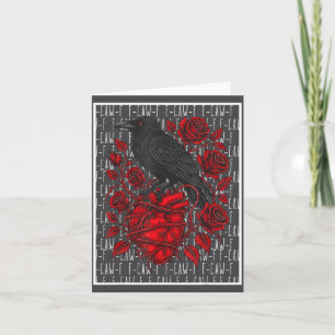 Lustiger schwarzer Vogel F-caw-f Anti Valentinstag Karte