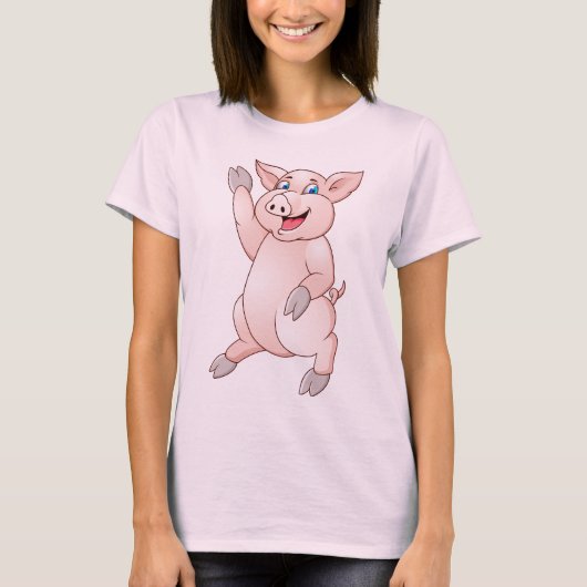 Lustiger Schwein-T - Shirt des Cartoon (Vorderseite)