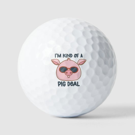 Lustiger Schweinewitz Golfball (Vorderseite)