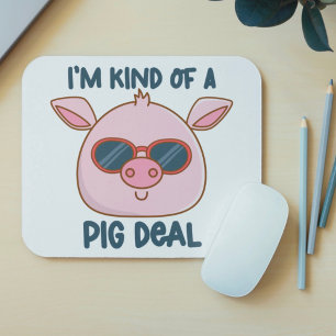 Lustiger Schweinewitz Mousepad