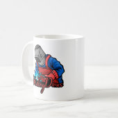 Lustiger Schweißer-Geschenk: Münzen stapeln Kaffeetasse (Vorderseite Links)