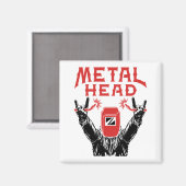 Lustiger Schweißer-Schweißhelm Metallkopf Magnet (Vorderseite/Rückseite)