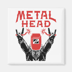 Lustiger Schweißer-Schweißhelm Metallkopf Magnet